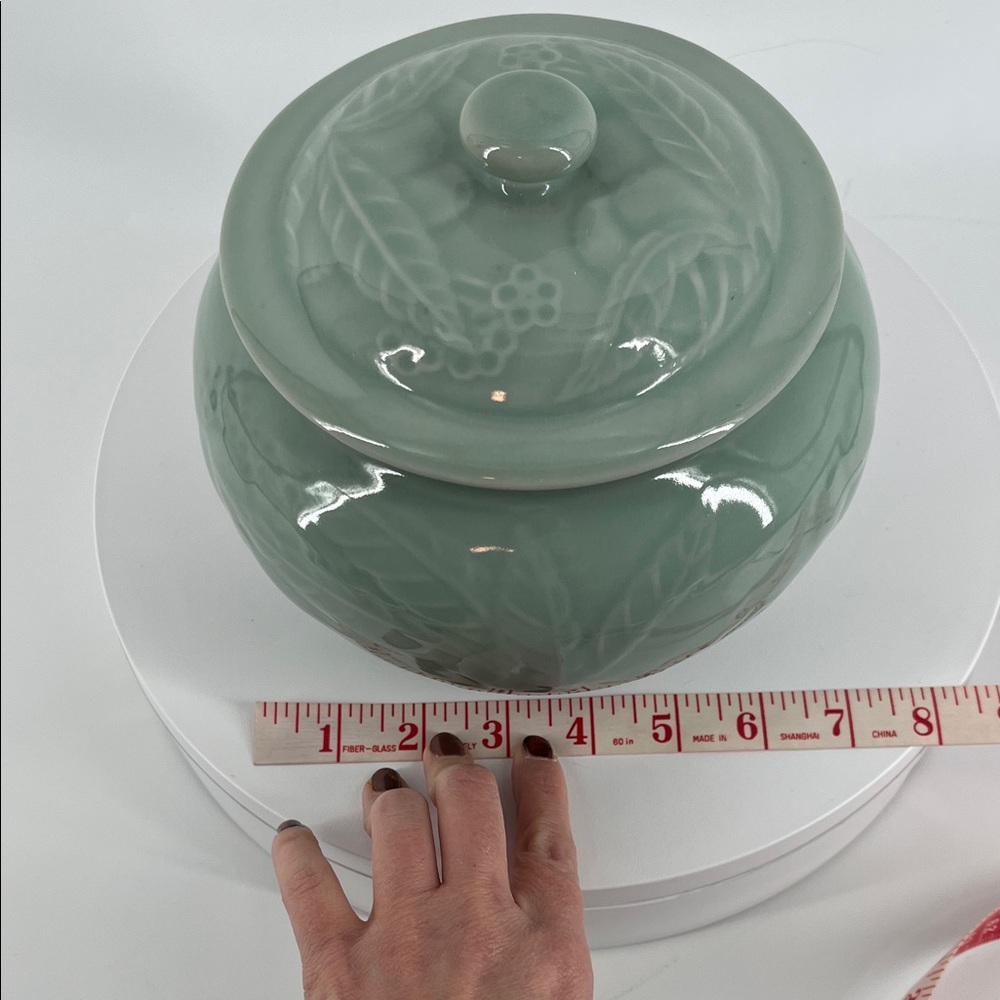 Rare Vintage Chinese Porcelain Celadon Green Ginger Vase in Mint‎ Condition - Picture 10 of 11